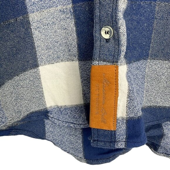 Maroon Bells Mens Campfire Shirt Size S Glacier Blue Check Long Sleeve Outdoor - Picture 4 of 12
